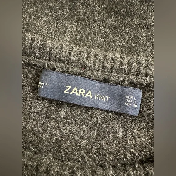 Zara Embodied and Beaded Zodiac Sweater Size Large EUC Wool Blend - Picture 5 of 8